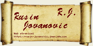 Rusin Jovanović vizit kartica